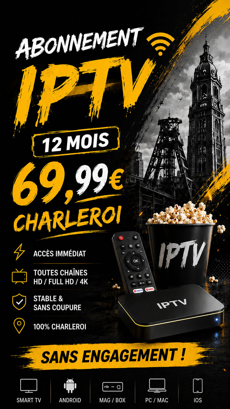 Abonnement-IPTV-Charleroi-12-mois