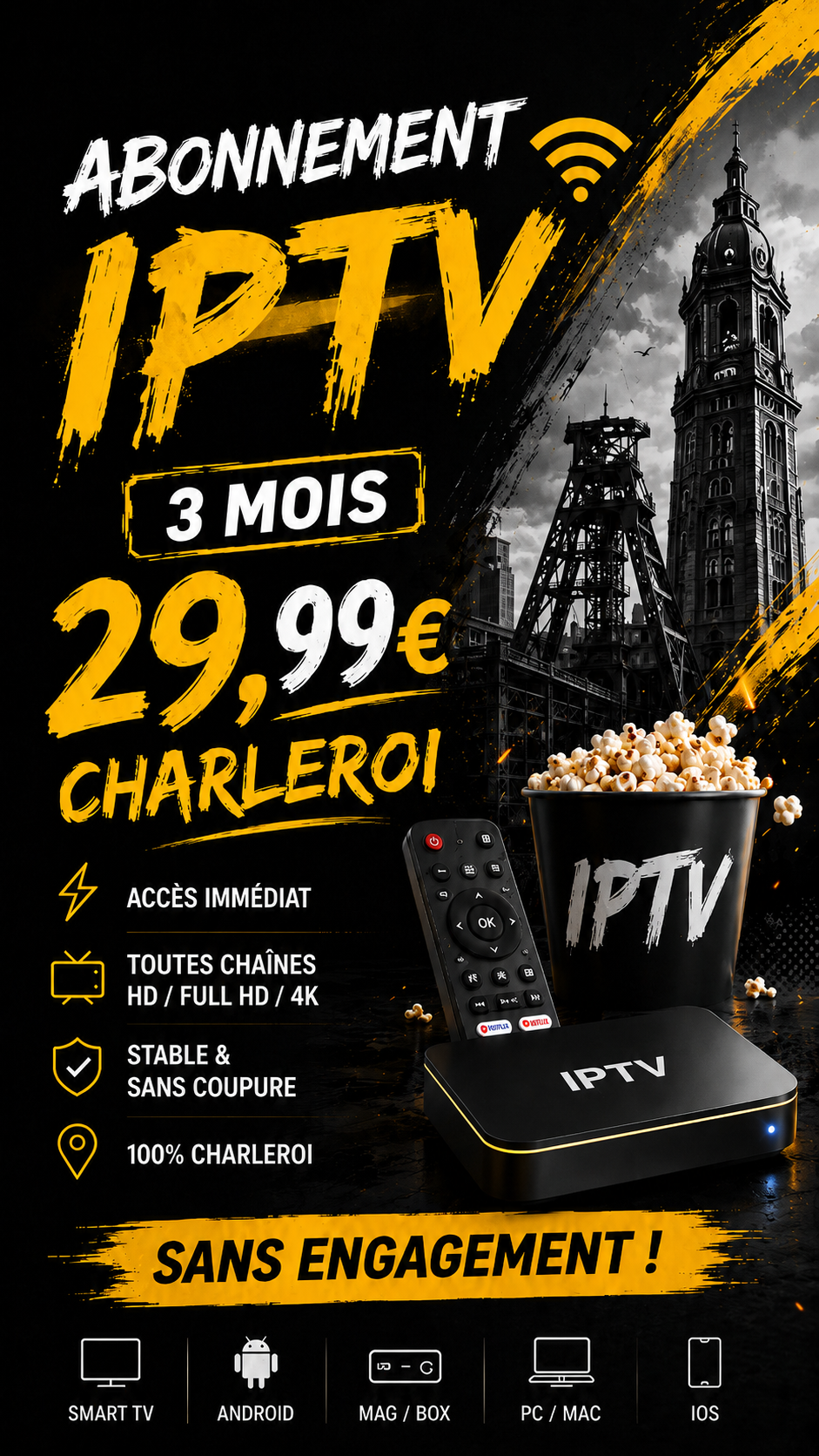 Abonnement-IPTV-Charleroi-3-mois